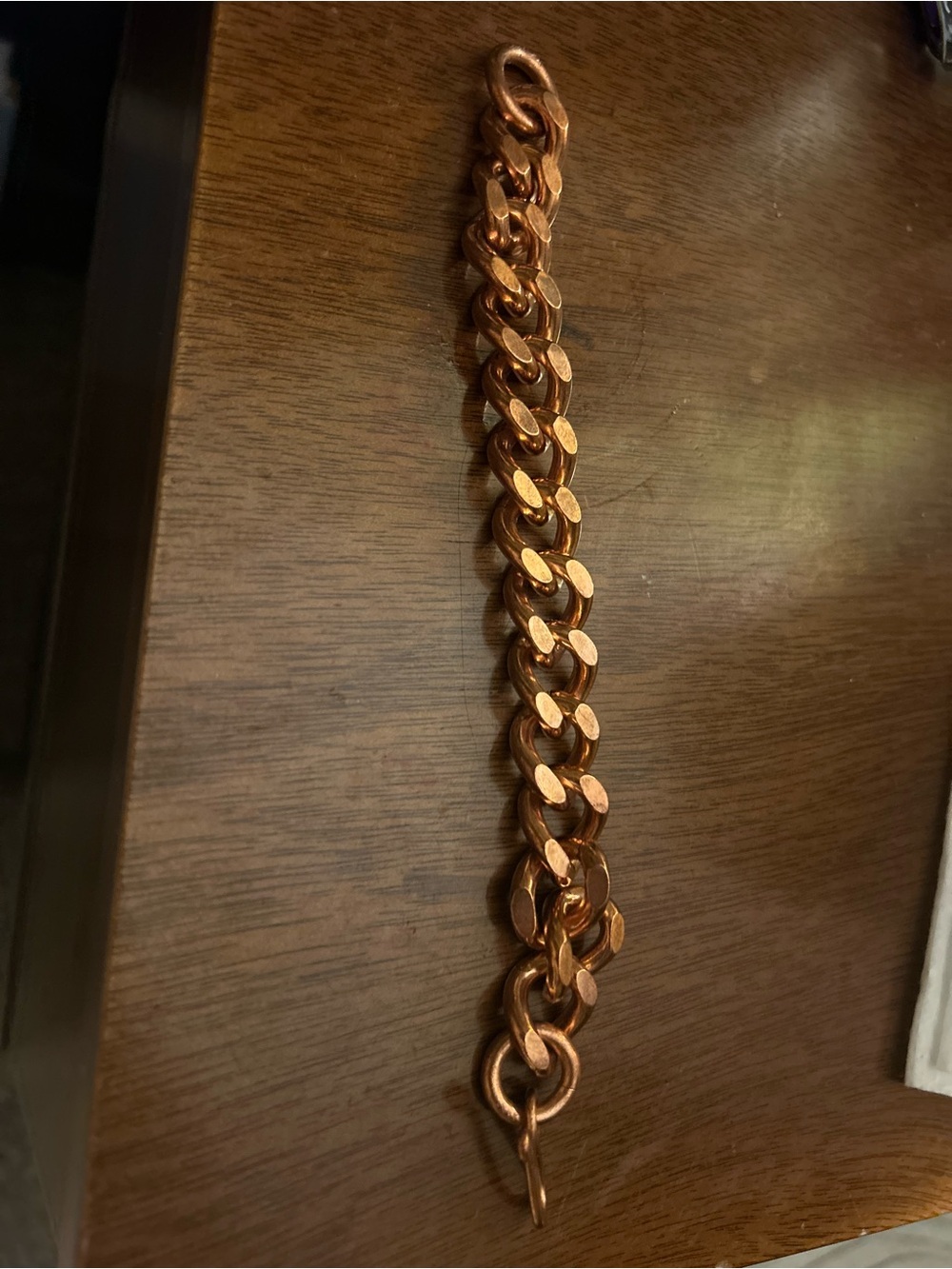 Chunky Copper Link Bracelet - Warm Copper Tone